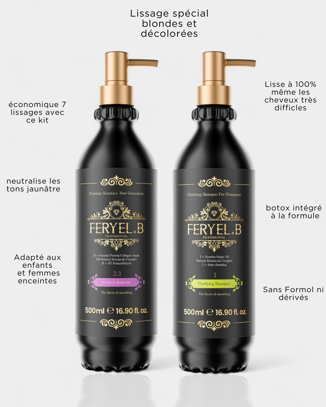 Kit Lissage Spécial blondes et décolorés   2.2  (500ml) – Image 3
